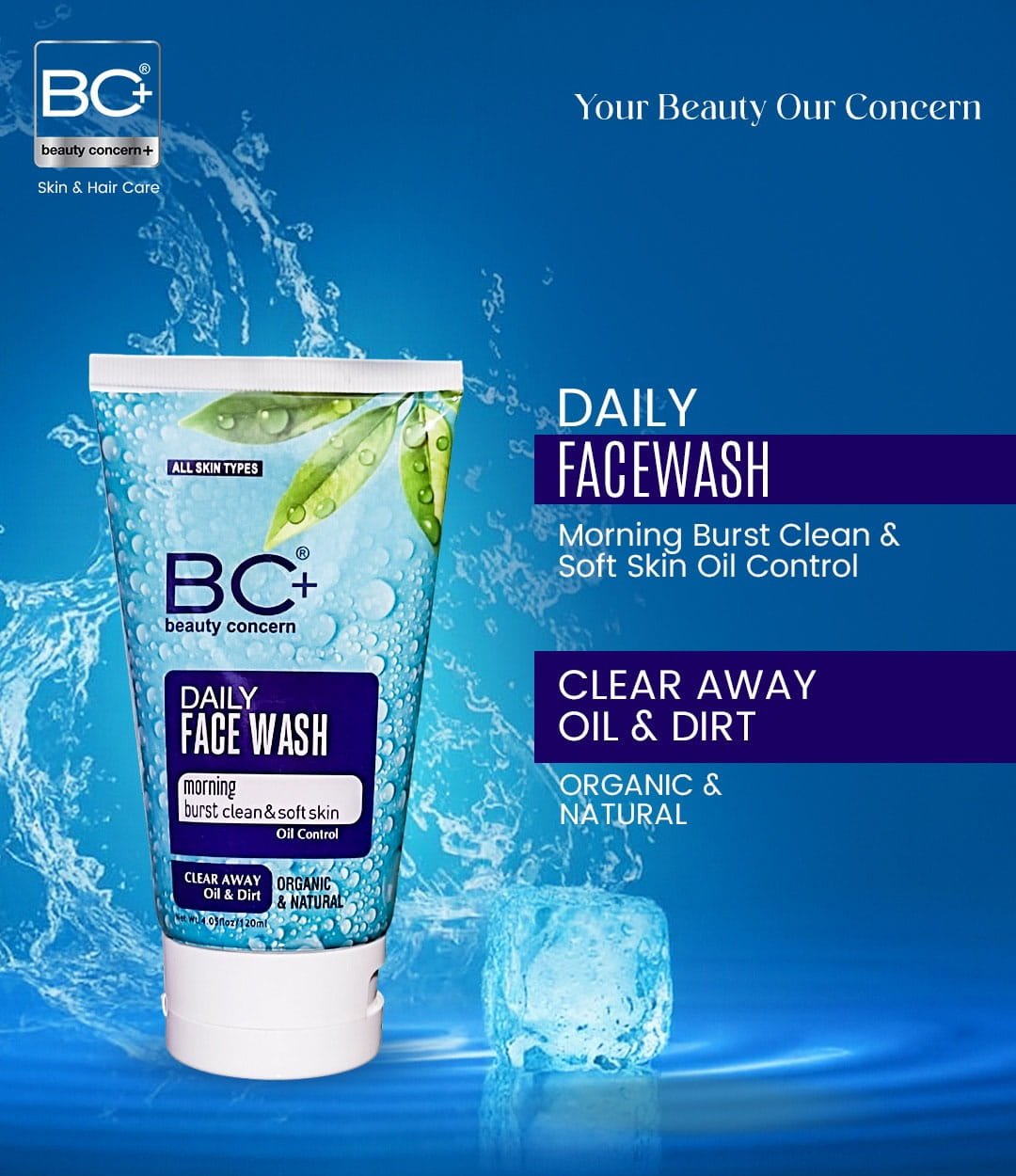 BC+ Beauty Concern Daily Face Wash (120ml)