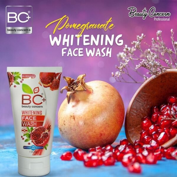 BC+ Beauty Concern Whitening Face Wash Pomegranate (120ml)