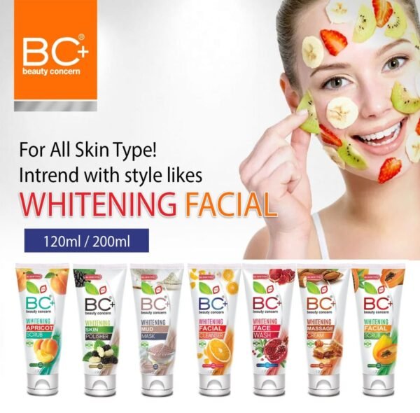 BC+ Beauty Concern Whitening Facial Kit (120ml) Pack of 7