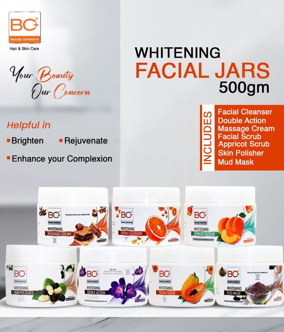 BC+ Beauty Concern Whitening Facial Series Kit (500gm) Pack of 7 – BC+ ...